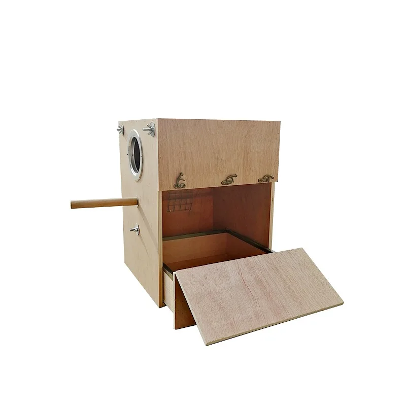 Коробка для разведения попугая с ящиком деревянное Птичье гнездо теплый