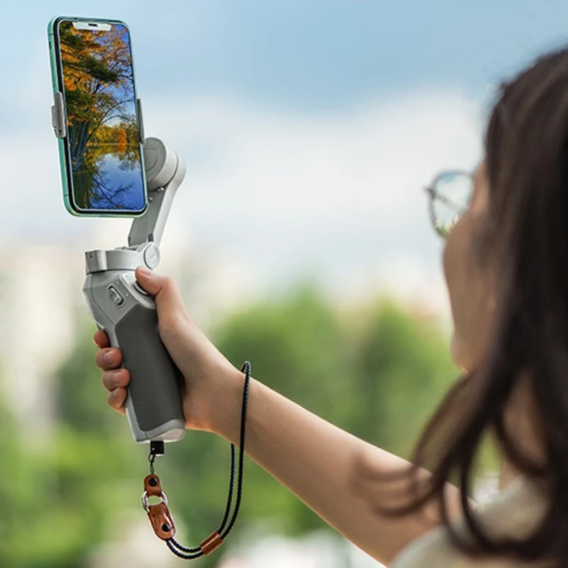 

Camera Anti-lost Lanyard Mobile Phone Hand Wrist Strap Length Adjustable Nylon PU Leather Rope Cord for DJI OM5/4/3 Pocket 2