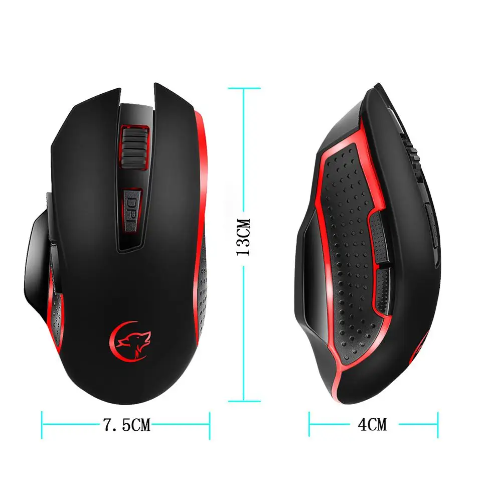 

Professional Gaming Mouse Wireless Ergonomic Optical Gamer Mice 400DPI Adjustable USB Receiver Charging Mice For Laptop PC HOT