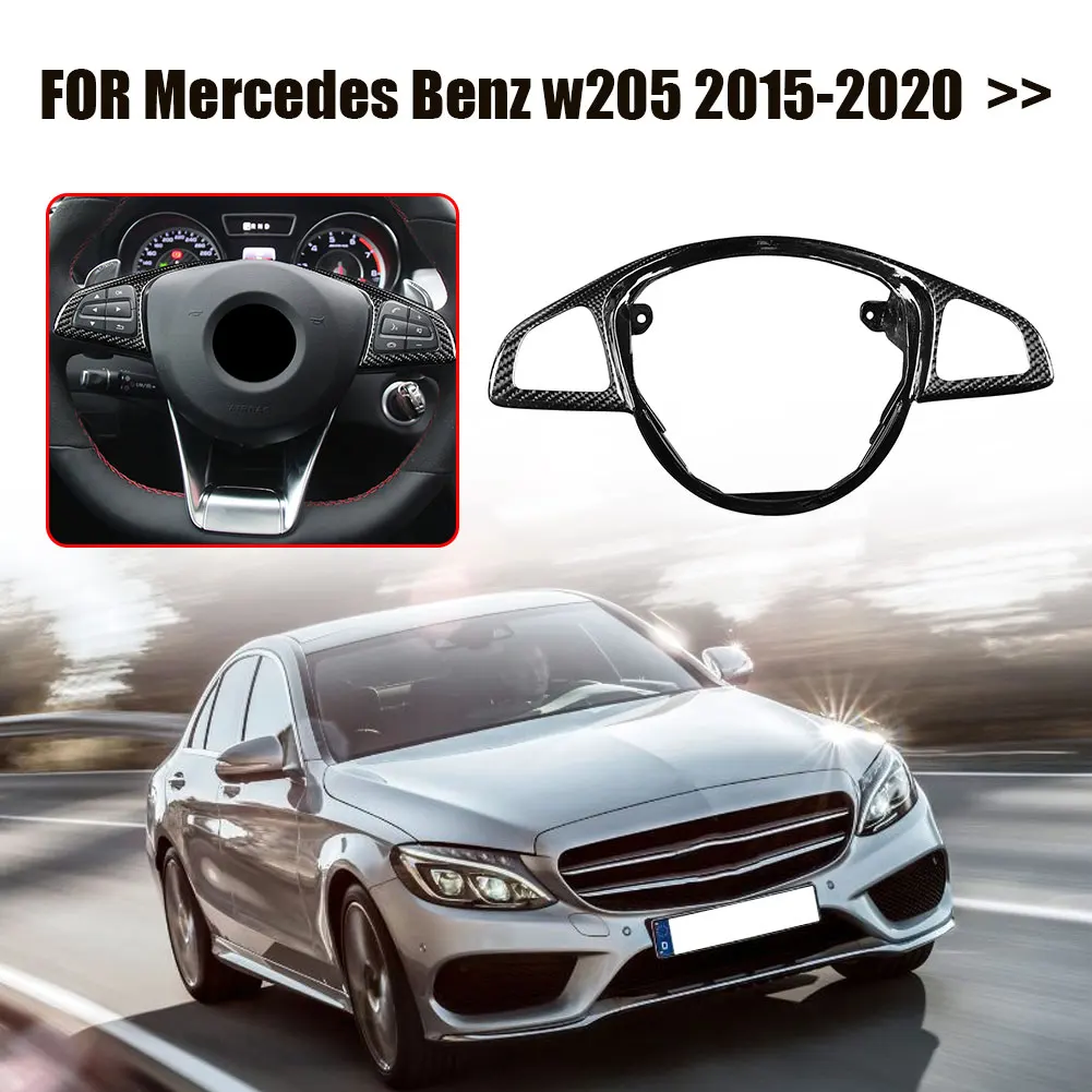 

Отделка кнопки на руль из углеродного волокна для Mercedes-Benz W205 C63 C63S W218 CLS63 GLA45 GLS63 GLC43 2015-2020 AMG