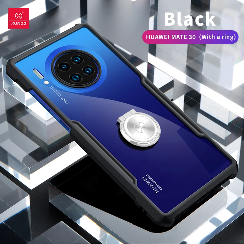 Black - with ring Новинка XUNDD противоударный чехол для телефона huawei mate 30 mate 30 Pro с подушками безопасности защитный чехол для глобальной версии huawei mate 30 - Цвет: Black - with ring