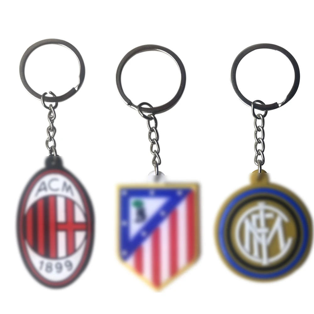 

Italy Club Pvc Soccer Cloth Famous Football Keychain Keyring Keyrang Keyholder For Football Soccer Key Pandent Anti-lost