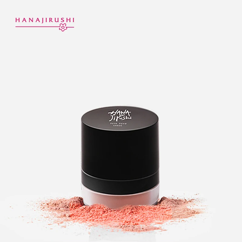 Hot Orange HANAJIRUSHI пуховая Румяна для щек выскакивающая Румяна для лица Пудра Румяна макияж натуральные Румяна Puyo Румяна для щек 2 г - Цвет: Hot Orange