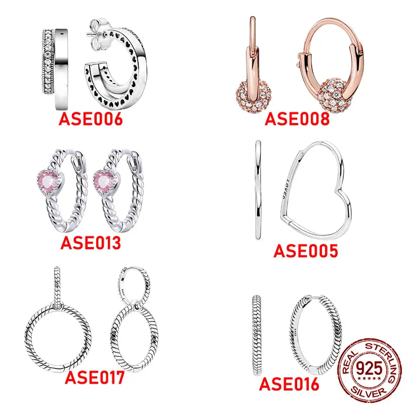 Женские серьги гвоздики из серебра 925 пробы с сердечками|Серьги-кольца| |