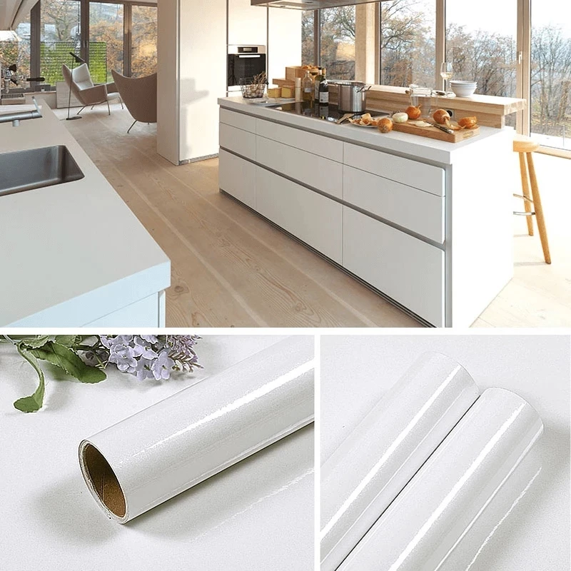 

5M Matte Solid Matte Vinyl self adhesive Wallpaper DIY Waterproof Wall Stickers Home Decor Films Living Room Kitchen Door Poster