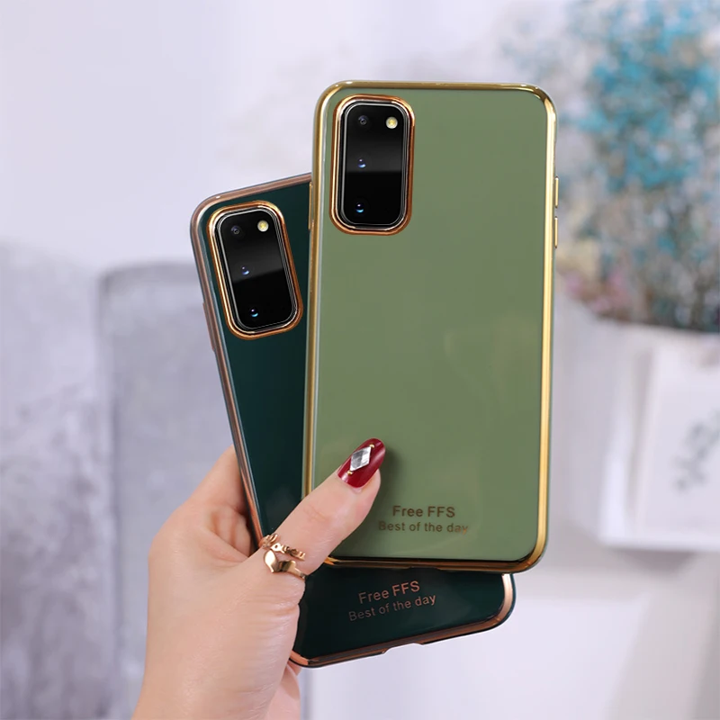 Роскошный чехол с золотым покрытием для Samsung Galaxy S9 S10 Plus S10E S20 Note 9 10 A50 A30S A70 A51 A71 A715