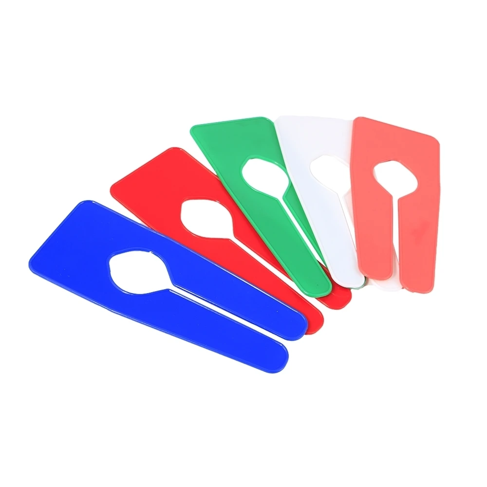 Plastic Hangrail Rectangular Size Divider Colored Clothes Hangers Marker Rectangle Changing Fitting Room Control Tags | Дом и сад