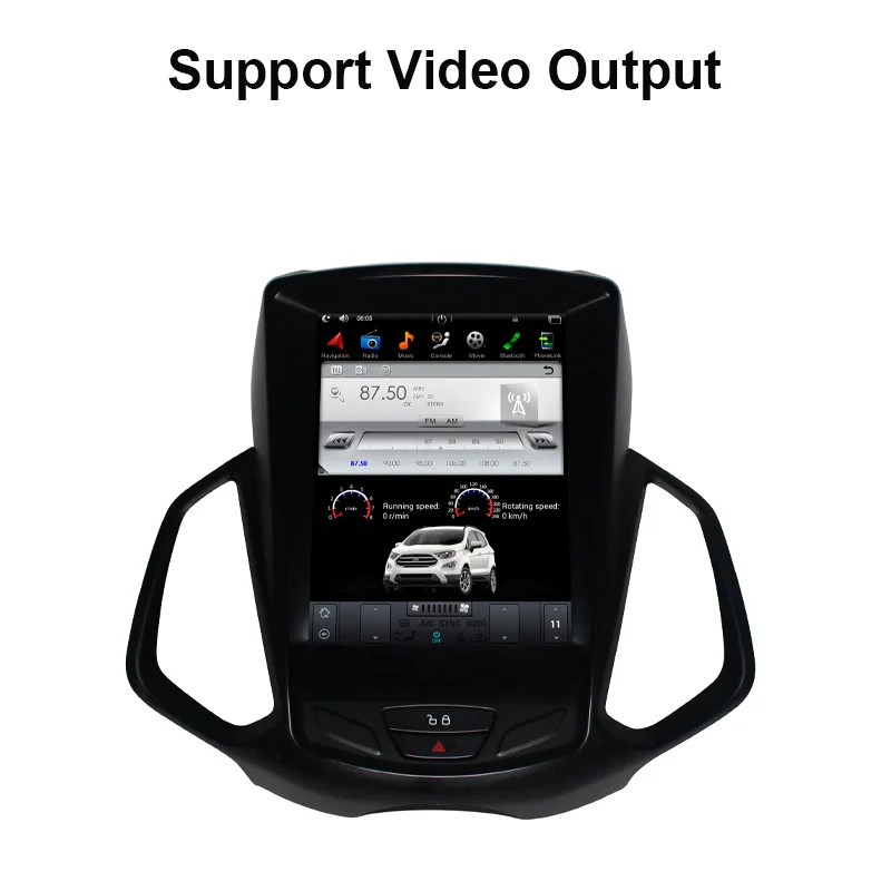 Автомобильный GPS-навигатор в стиле Tesla на Android 9 0 для FORD EcoSport 2013-(второе поколение)