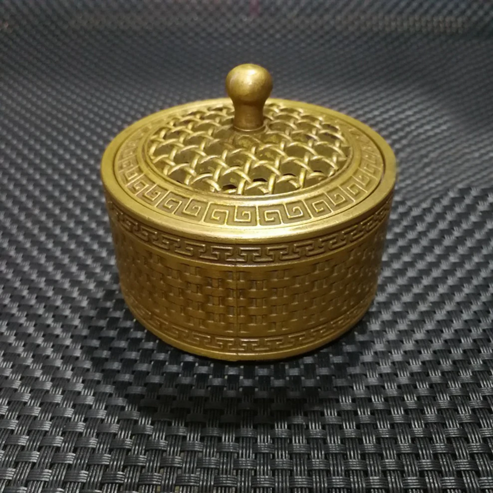 Small brass incense burner Antique Xuande Furnace Brass sandalwood stove Incense for Buddha Pure copper | Дом и сад