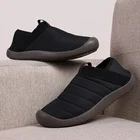 Теплые мужские тапочки больших размеров 36-48, зимняя домашняя хлопковая обувь для влюбленных, плюшевые тапочки для спальни, нескользящая водонепроницаемая обувь для дома