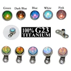 CHUANCI 1 шт. титан с блестящей пленкой сверкающий верхний дермальный якорь имплантаты для погружения в кожу внутренняя нить пирсинг ювелирное изделие