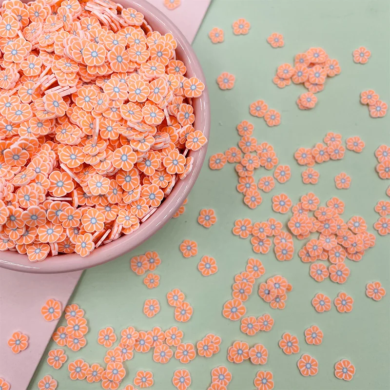 

50g Polymer Flower Slice Hot Clay Sprinkles for Slime Filling Accessories DIY Nail Art Decoration Shaker Cards Filler Crafts 5mm