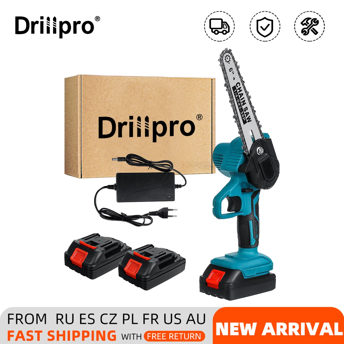 

Пила аккумуляторная Drillpro, 6 дюймов, 18 в