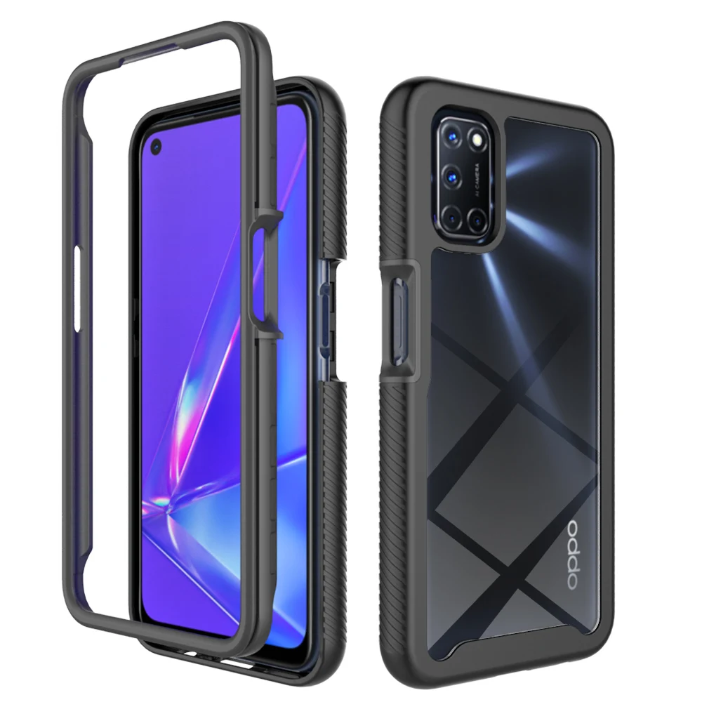 

For OPPO A52 Crystal Case 360 Protection Bumper Armor Phone Shell for OPPO A72 Case OPPO A92 A 52 A 72 92 Back Panel Shockproof