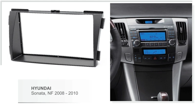 Двойная магнитола для автомобиля Double Din Car Radio Stereo Dash Mount Kit для Hyundai Sonata NF 2008-2010 Styling Trim Audio Panel Facia Installation Frame On.
