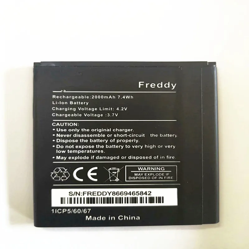 2000 мАч новая Замена батареи Фредди для Wiko Freddy Bateria Batterie Мобильный телефон с