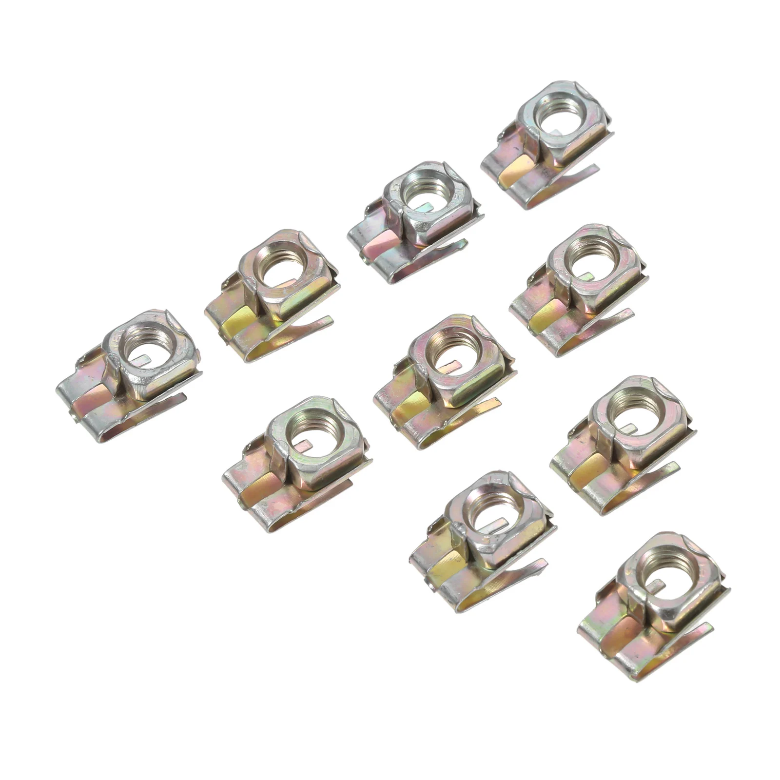 

Mtsooning 10 шт. Автомобильные 6 мм 8 мм Винтовые металлические клипсы для пластины U-образные клипсы скоростные гайки для крыла автомобильного номерного знака универсальные гайки M6 M8