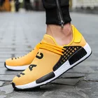 Кроссовки для мужчин и женщин, модная дышащая Уличная обувь, легкие прогулочные кеды, цвет желтый
