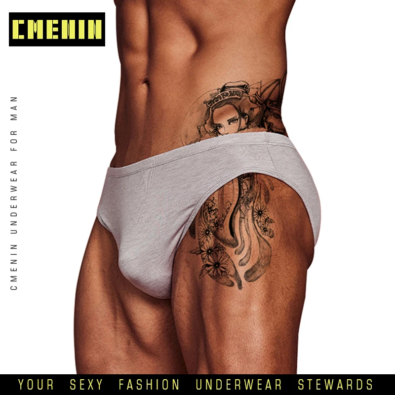 Мужские трусы бикини из модала 4 шт./лот пикантное нижнее белье для геев