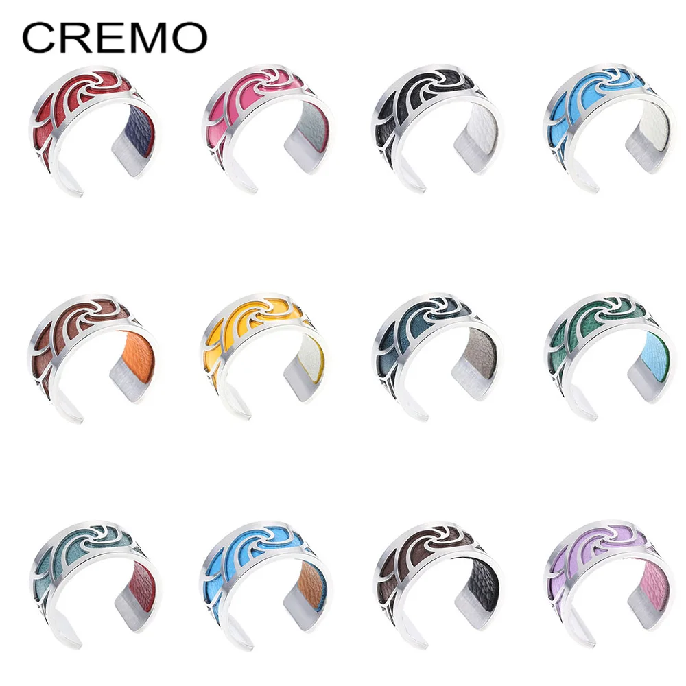 Кольца из нержавеющей стали Cremo Bague Flower 12 мм сменные кожаные кольца подарок на