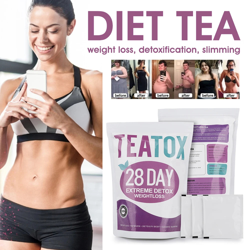 

28 Days Detox Bags Skinny Diet Fat Burning Colon Cleanse Weight Loss Appetite Suppressant Slimming Product Natural Slimmin Down