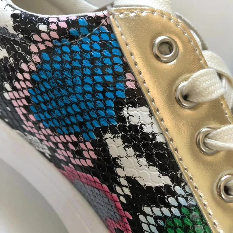 2019 Новая модная женская повседневная обувь на плоской подошве из искусственной