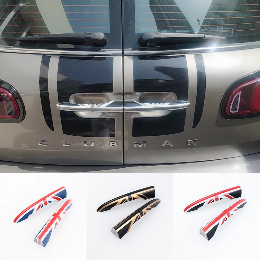

Union Jack ABS Car Trunk Rear Door Handle Stickers Cover For MINI JCW F54 R55 Clubman Exterior Decoration Accessories 2PCS