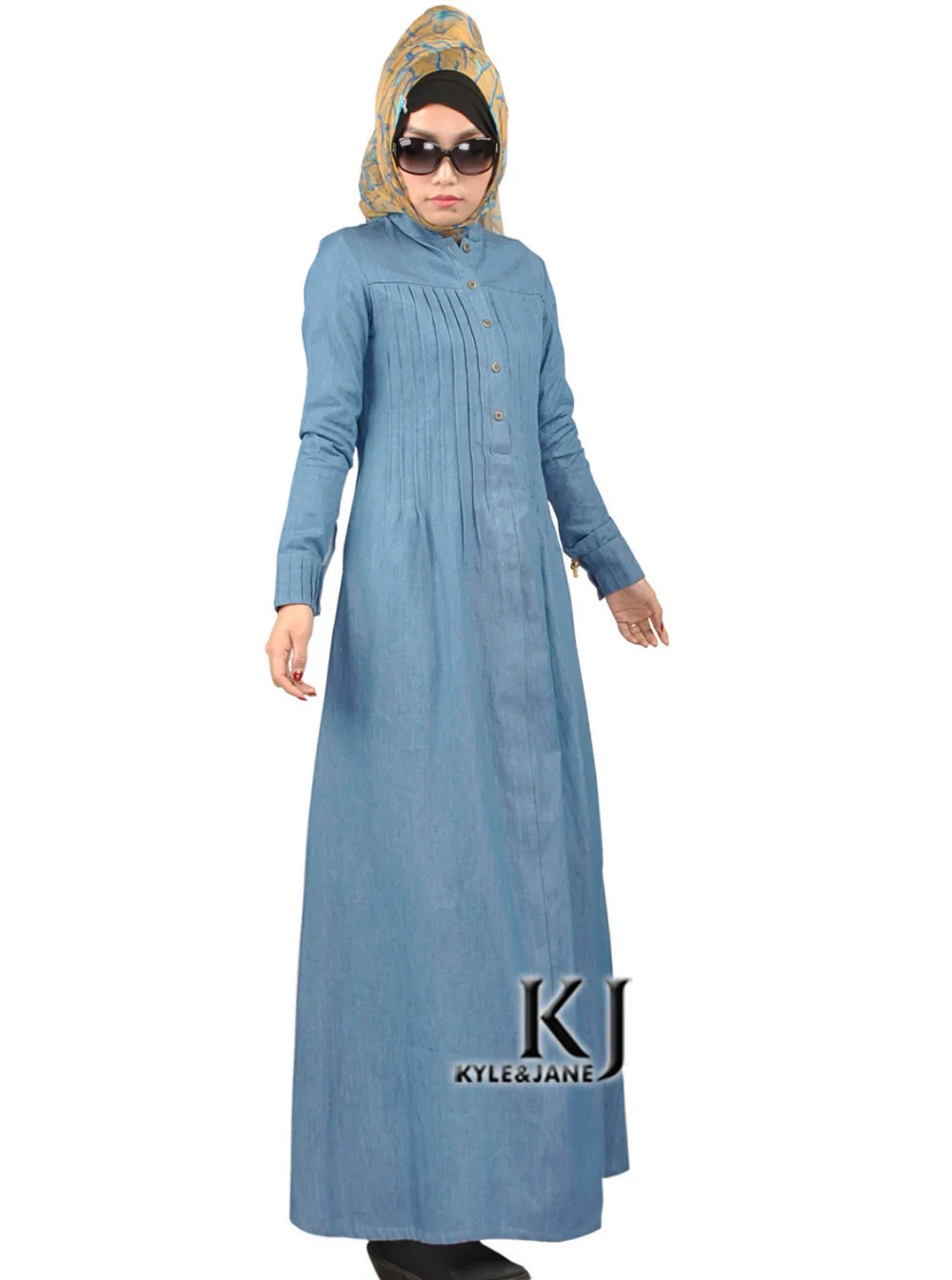 Традиционная индийская одежда кафтан с длинным рукавом Джинсовое мусульманское