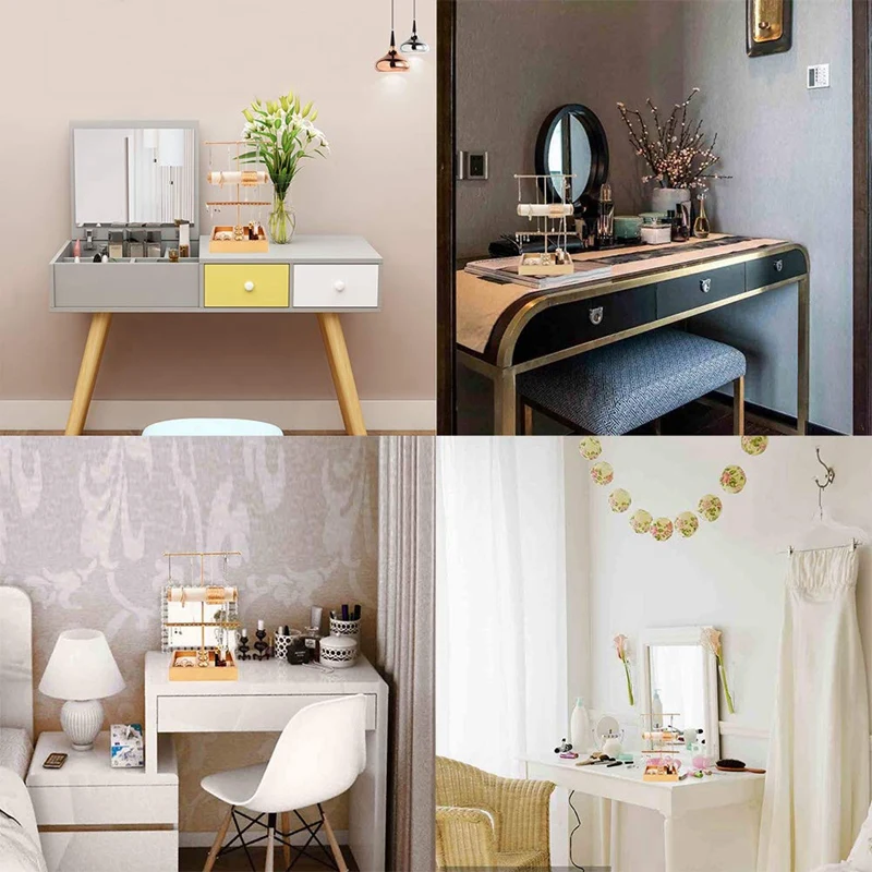 Органайзер для ювелирных изделий 3 уровня подставка дерево металлическое