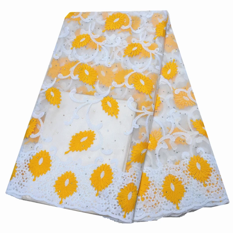 2020 Высококачественная кружевная ткань с камнями Африканское Бисероплетение 3D