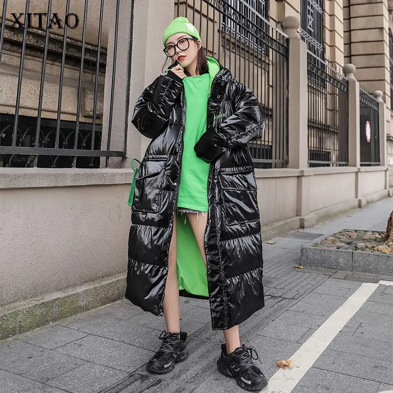 XITAO парка из искусственной кожи размера плюс с буквенным принтом модная новинка
