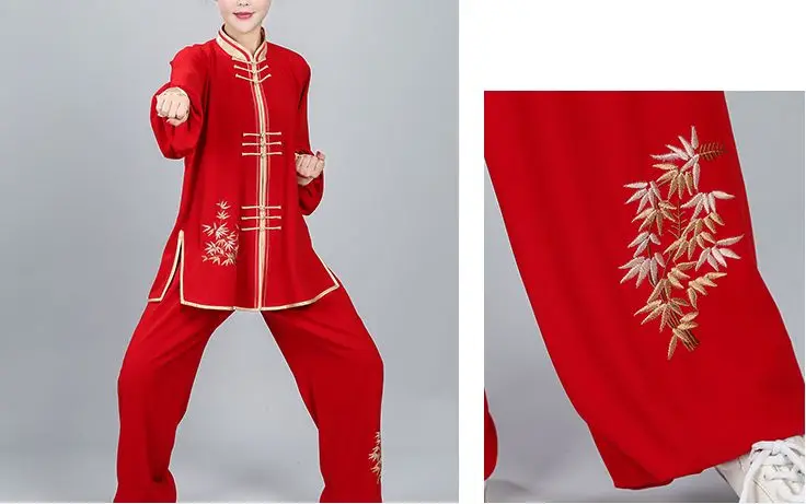 Высококачественная вышивка для весны и осени стиль Tai chi женская одежда кунг-фу