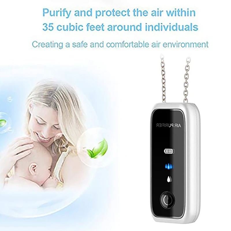 

Air Purifier Personal Wearable Mini Portable 120 Million Negative Ion Necklace Hanging Neck Air Purifier Car Purifier