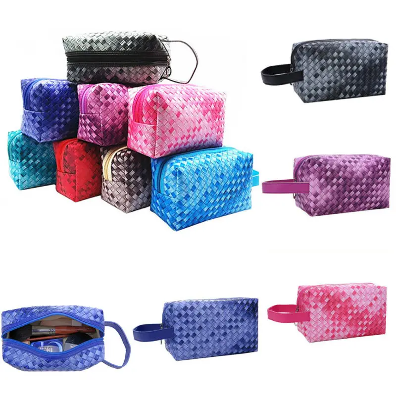 2019 Новая женская портативная косметичка однотонные сумки на молнии дорожная