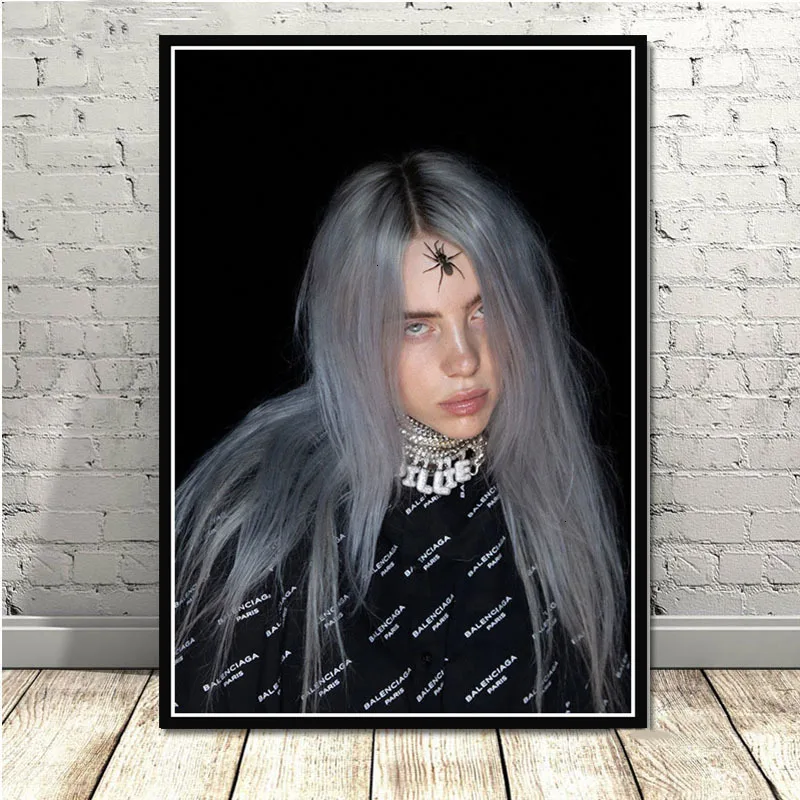 Горячая Billie Eilish музыкальная певица поп-звезда плакаты и принты картины на стене холст живопись декоративная домашний декор Куадрос - Цвет: 11