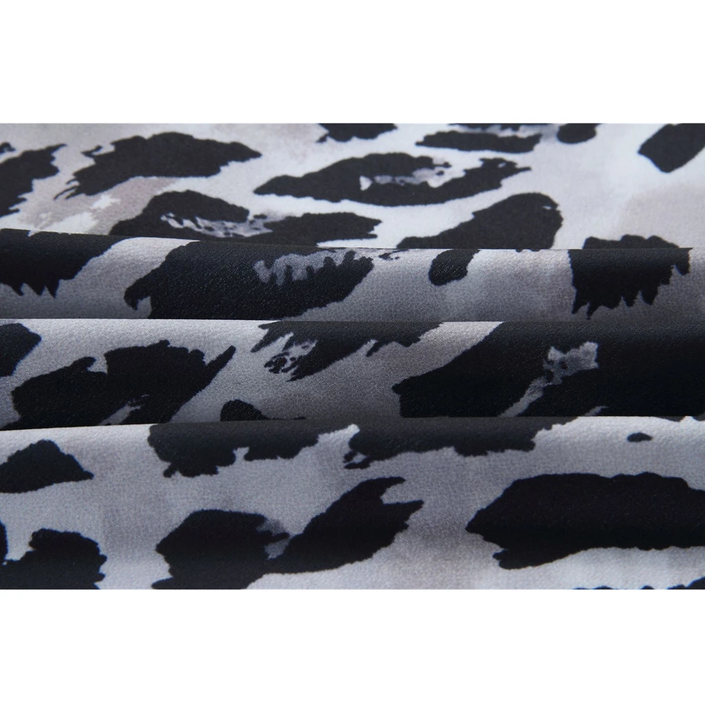 

2021 Fashion Women Blouses Autumn Leopard Blouse Long Sleeve Turn Down Collar Lady Office Shirt Loose Tops Plus Size Blusas