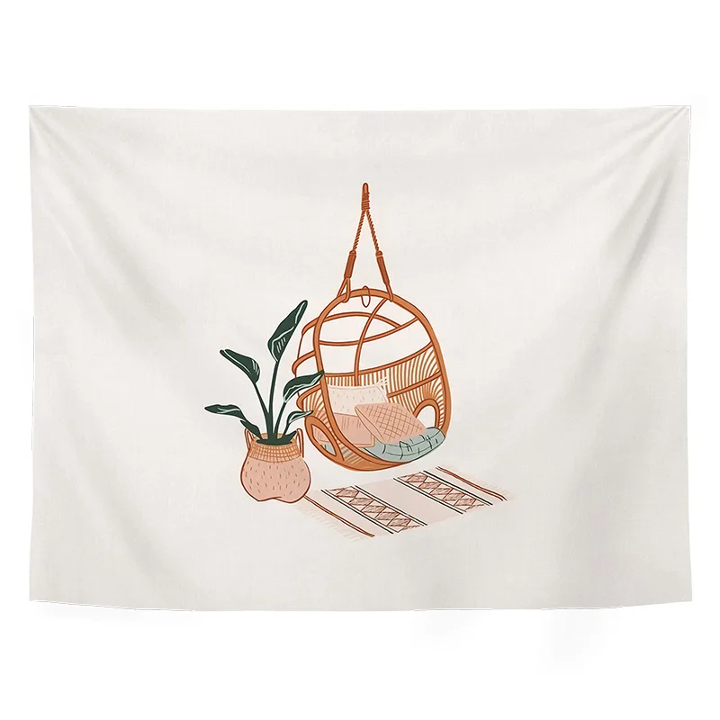 Фон Искусство гобелен эстетика Скандинавская спальня ландшафта творческое