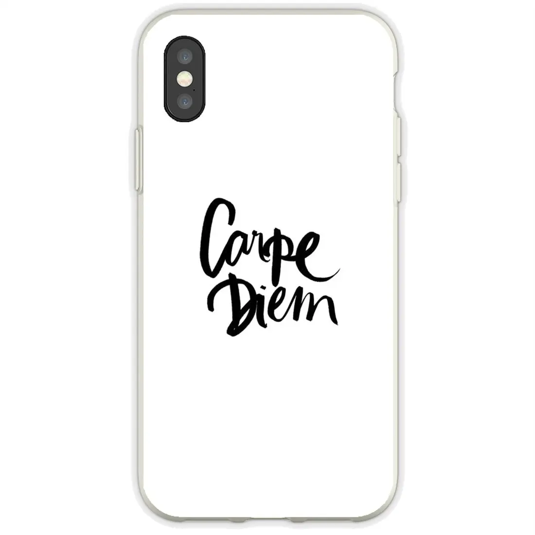 Силиконовый чехол с черно-белым принтом Carpe Diem Art Quote для Nokia X6 2 3 5 6 8 9 230 3310 1 7 Plus 2017