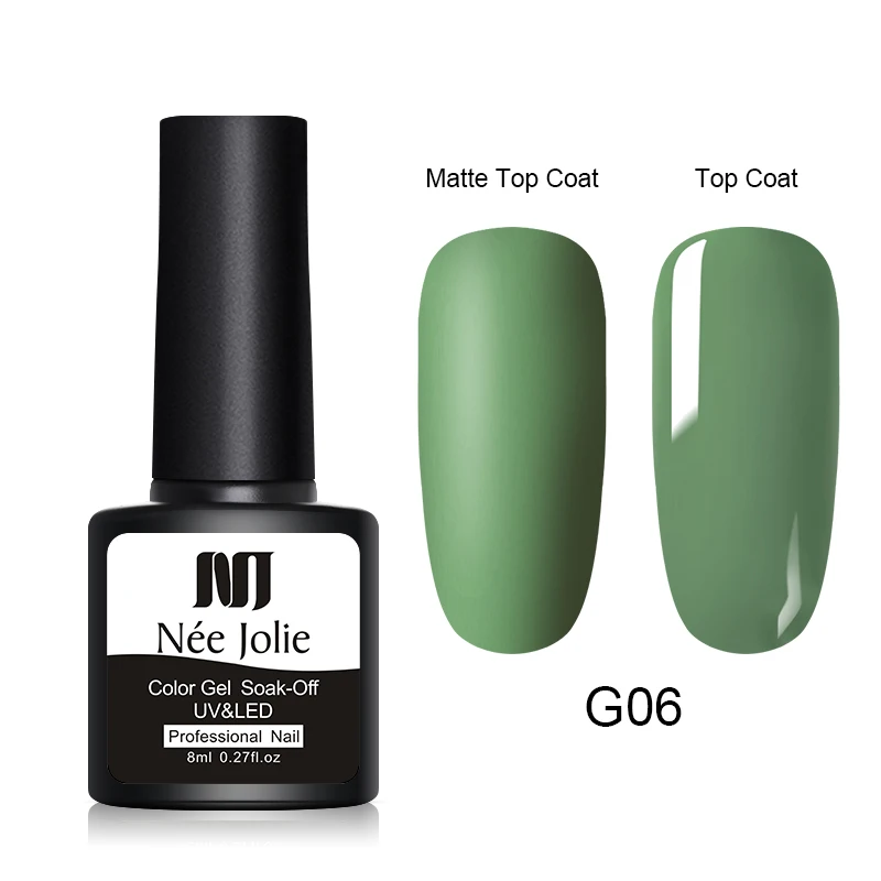 G06 NEE JOLIE 8 мл УФ-гель для ногтей светодиодный лак для ногтей красно-серый гель лак долговечный гель замачиваемый дизайн ногтей DIY - Цвет: G06