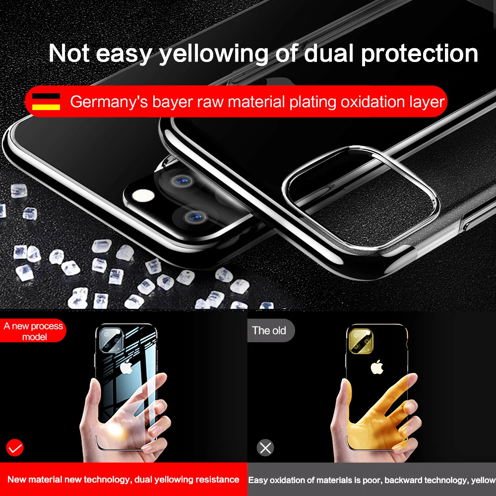 Силиконовый чехол SmartDevil для iPhone X XS 11Pro Max 11 мягкий прозрачный XR металлизированный