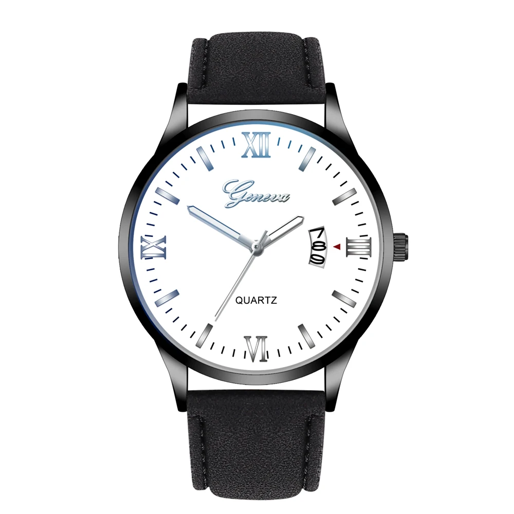 Мужские Бизнес Кварцевые часы из искусственной кожи ремешок Календарь Наручные