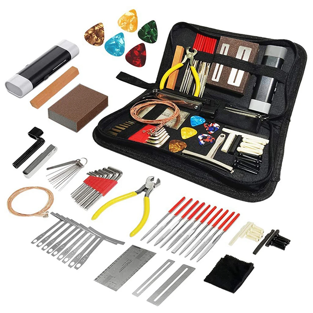 

72pcs Portable Guitar Repair Tools Kit Acoustic Guitar Maintenance Set