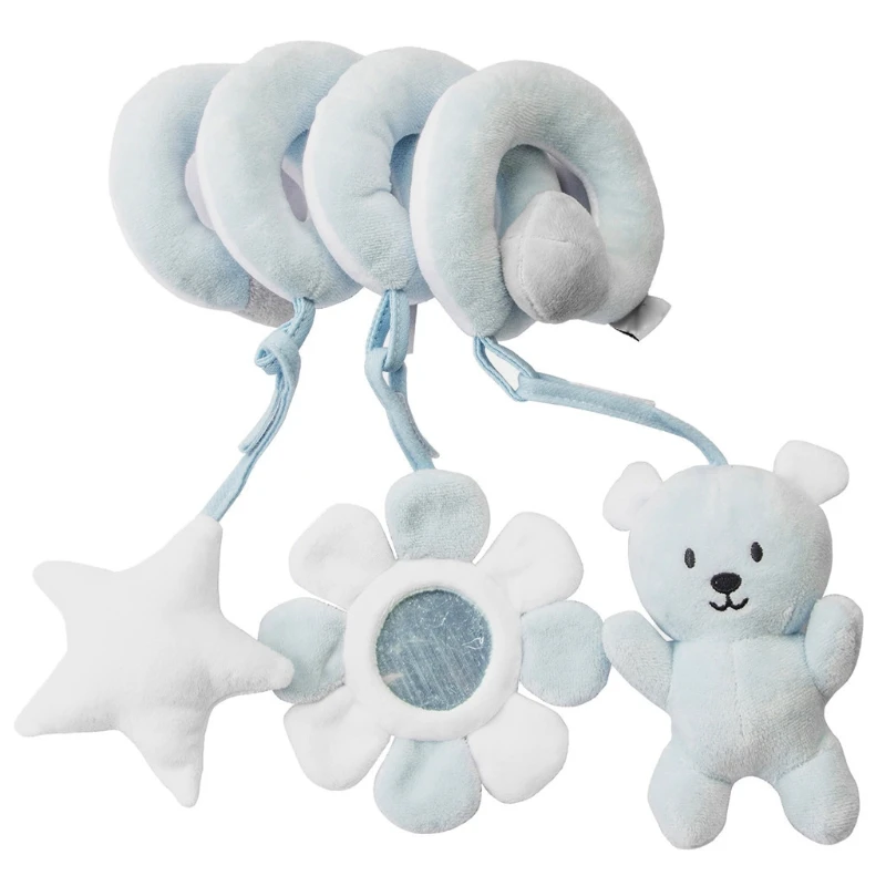 

T5EC Baby Bed Hanging Toy Hanging Spiral Rattle Cart Pendant Interactive Early Education Tool Newborn Stroller