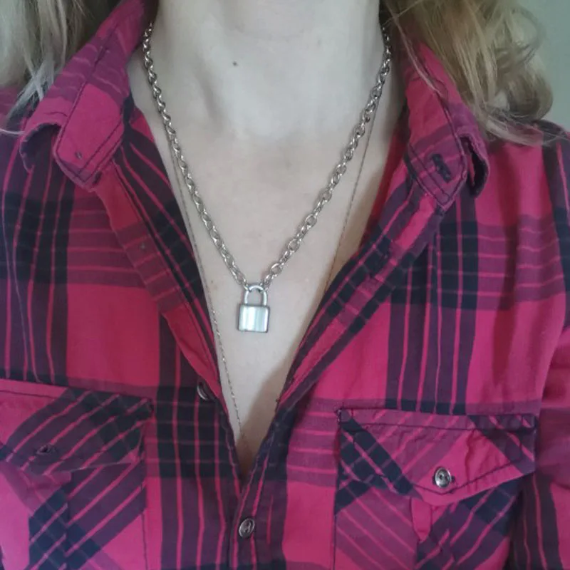 Женское серебряное колье из нержавеющей стали с подвеской в виде