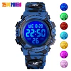 SKMEI цифровые детские часы спортивные разноцветные наручные часы с Дисплей детские резиновые ручные часы будильник Boyes наручные часы relogio для маленьких мальчиков, пижама 2021