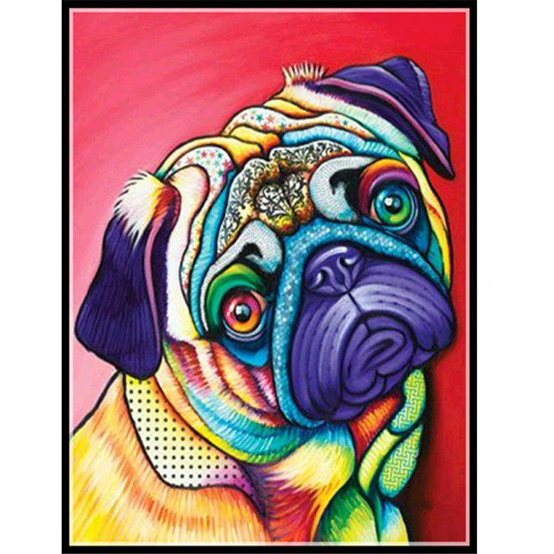 5d Diy алмазная живопись цветной шар пей Вышивка Животных собака полная дрель