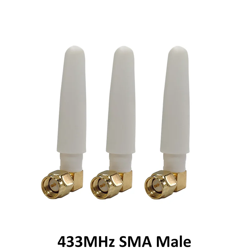 GRANDWISDOM 10pcs 433mhz antenna 2.5dbi sma male lora antene pbx iot module lorawan signal receiver antena high gain