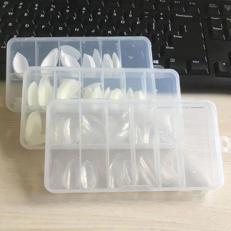 TKGOES 100 шт. в коробке акриловые миндальные накладные ногти полное покрытие