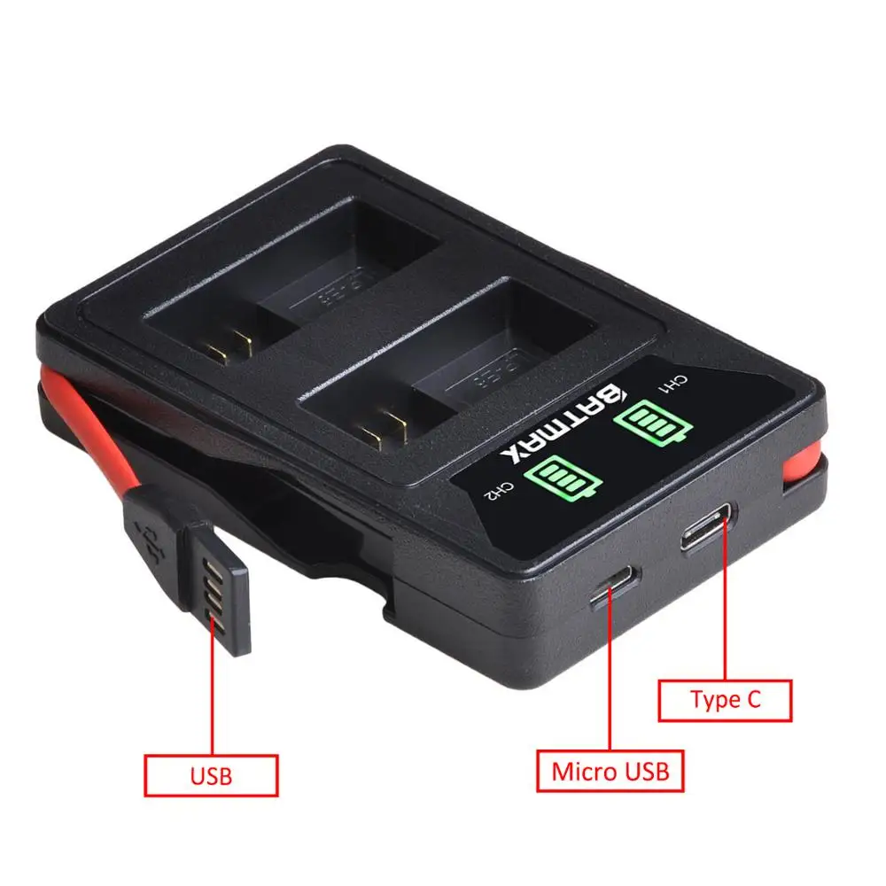 Аккумулятор Batmax LP-E5 LPE5 + новое светодиодсветодиодный двойное зарядное устройство