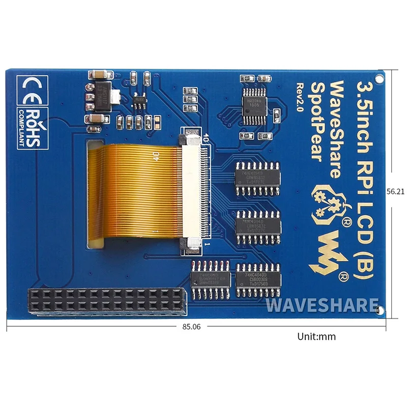 

2.8" Capacitive Touch IPS Screen DPI Interface for Raspberry Pi 4 , 480640 Resolution 60Hz Refresh Rate